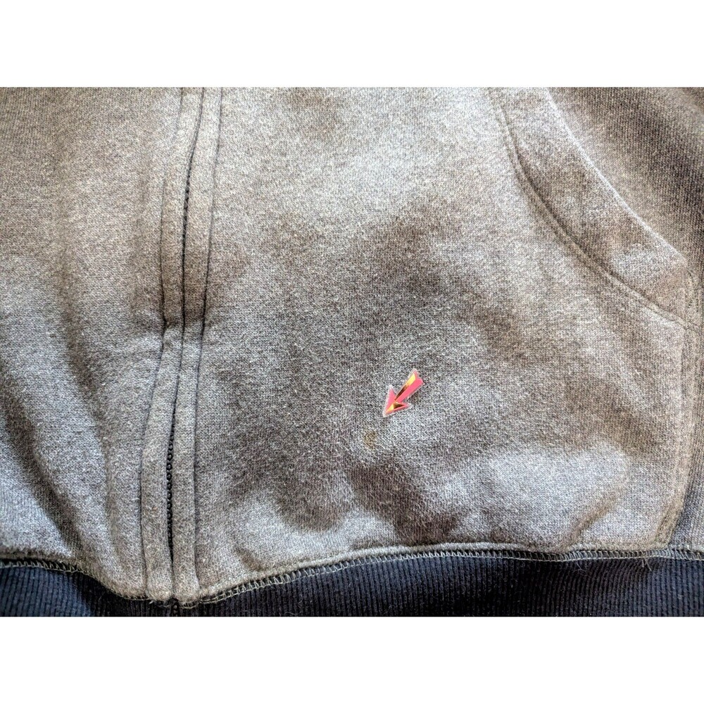 US Polo Assn Hoodie Full Zip Mens XL Gray/Black/Red Vintage Preowned - Picture 9 of 13